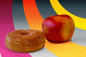 apple and donut