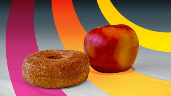 apple and donut