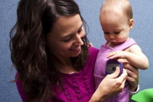 Wearable digital recording devices are used to capture day-long home audio recordings of each infant's natural language environment.