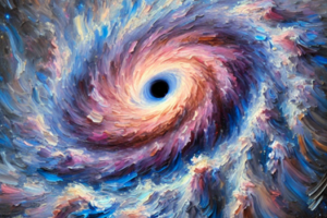 black hole painting