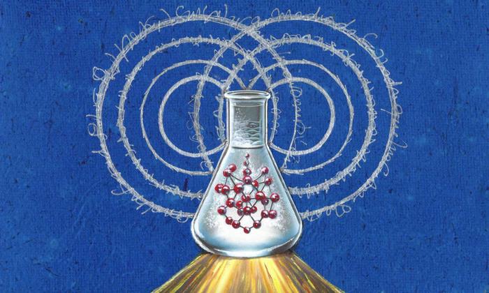 Illustration of pair plasma in a beaker