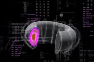 Depiction of a tokamak.