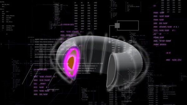 Depiction of a tokamak.