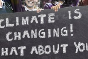 Student at a climate protest