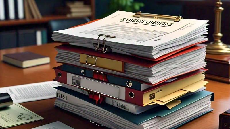stack of documents sitting on a desktop