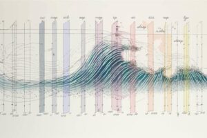 Hengen's artistic interpretation of the varied brain wave patterns that produce the fundamental states of sleep and wake.