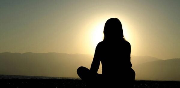 woman meditating