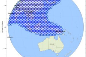 VHTS coverage for Asia-Pacific region(976 0.25°beams)