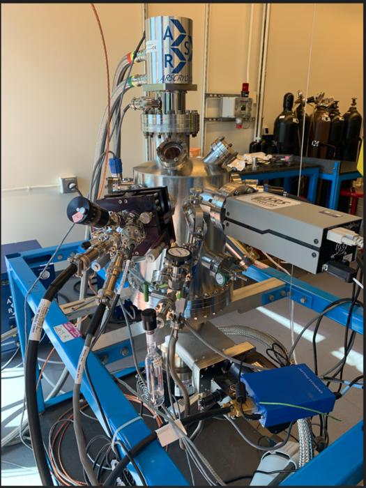 Researchers simulate the conditions of interstellar space with this ultrahigh-vacuum, low-temperature chamber containing an electron source to recreate the seeds of life.