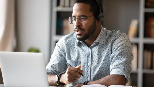 man on a zoom call