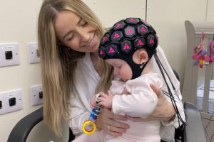 Mother Mererid and baby Mabli were volunteers in the study