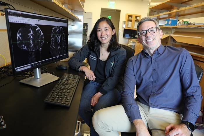 Erin Yamamoto, M.D., and Juan Piantino, M.D., are among the co-authors of a new study from Oregon Health & Science University that used imaging in neurosurgery patients to definitively reveal the existence of waste-clearance pathways in the human brain known as the glymphatic system.