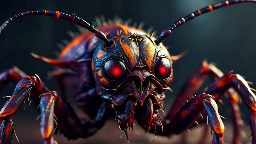 AI generated creepy Halloween insect