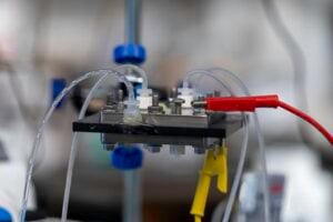 Reactor prototype. Credit Photo by Gustavo Raskoksy/Rice University.