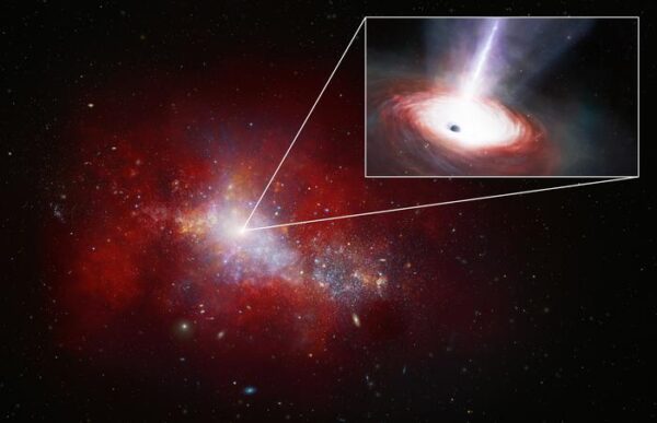 Astronomers Discover Unprecedented ‘Feasting’ Black Hole in Early Universe