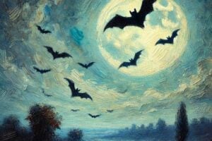 bats and the moon