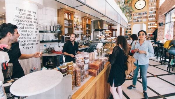 scene at a coffee shop