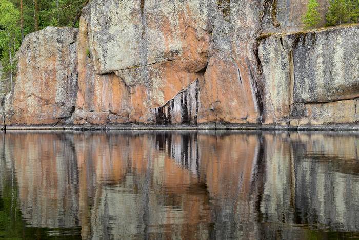 Painted rock of Keltavuori in Southeastern Finland.