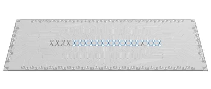 Fabricated at the Micro-Nano Fabrication Centre of Zhejiang University, the 31-qubit superconducting quantum processor used in the experiment allows the researchers to engineer different types of transport and control the individual qubits.