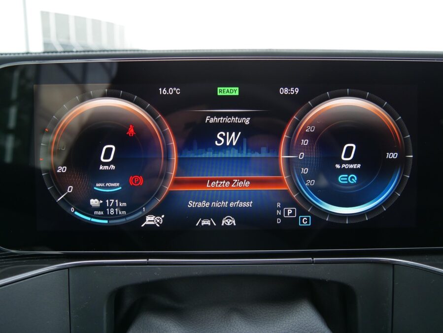 electric car dashboard