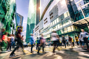 A new study finds that people walk faster and linger less in urban settings.