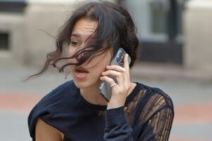woman on cell phone