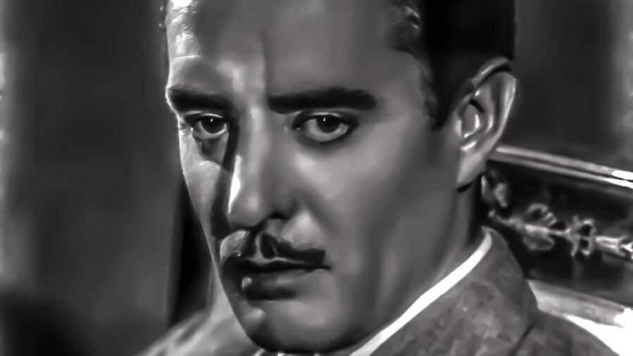 intense face of a 1930s board director