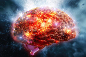 fiery looking brain