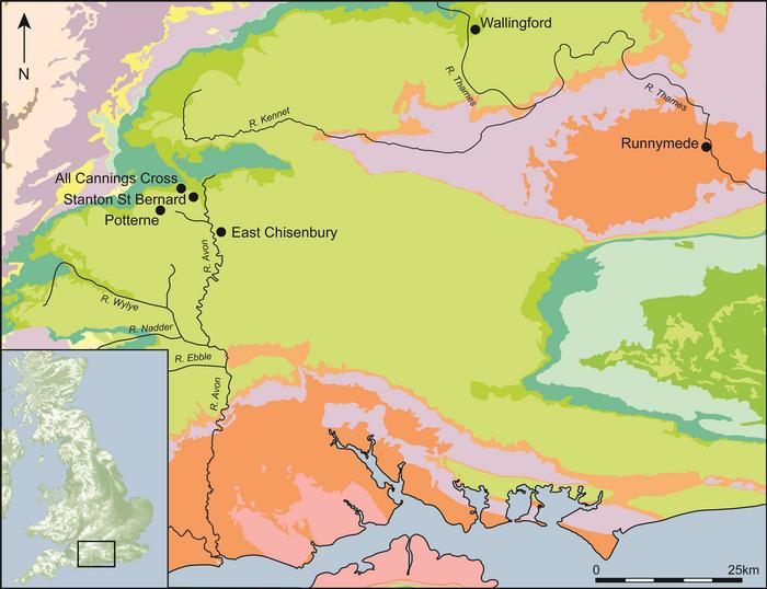 A map of the sites studied.