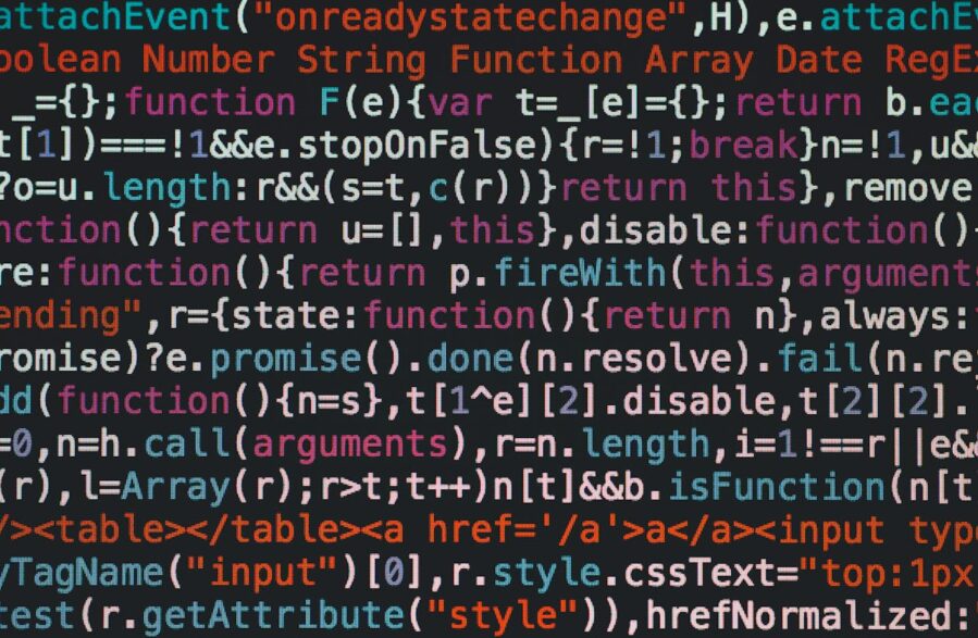 a jumble of computer code