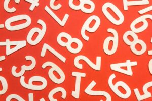 a jumble of numbers