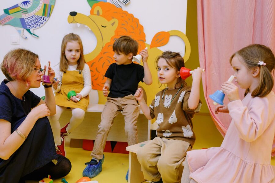 children in classroom