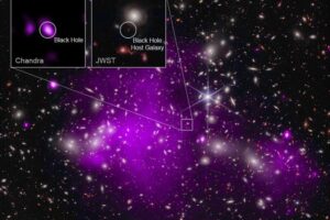 UHZ1, a record breaking galaxy 13.2 billion light-years away, seen when the universe was only 3% of its current age.