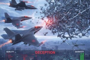 jets vs drones in illustration