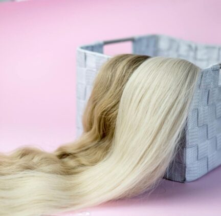 hair extensions in a box