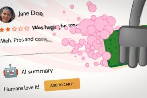 Chatbots change a review's sentiment when summarizing it.