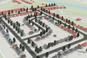 George Washington Carver Addition in 1961 with present day I-70