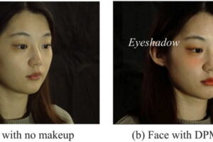 Example of AI makeup system in action
