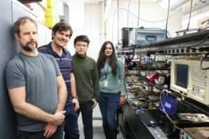 From left to right: Robin Helsten, Benjamin Crockett, Yang Liu, and Nicola Montaut