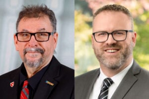 Corresponding author Karoly Mirnics, MD, PhD, dean and director of the Munroe-Meyer Institute; and lead author Eric Peeples, MD, PhD, assistant professor in the UNMC Division of Neonatology