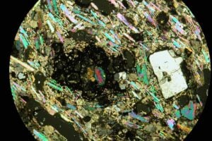 Typical REE-rich rock under the microscope