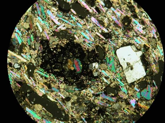 Typical REE-rich rock under the microscope