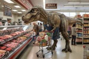 t rex at grocery