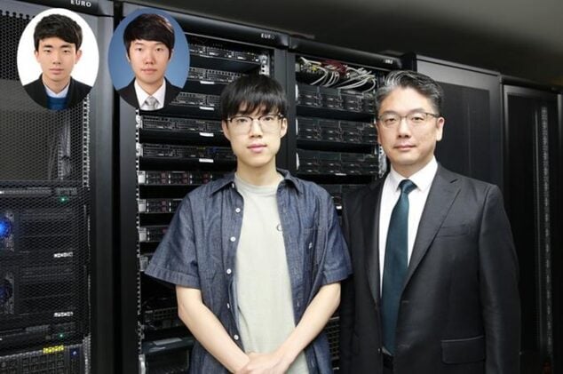 Research team photo. From left: Jeongho Park, engineer at GraphAI and second author; Donghyoung Han, CTO of GraphAI and third author; Geonho Lee, Ph.D. student in the KAIST School of Computing and first author; and Professor Min-Soo Kim of the KAIST School of Computing, corresponding author.