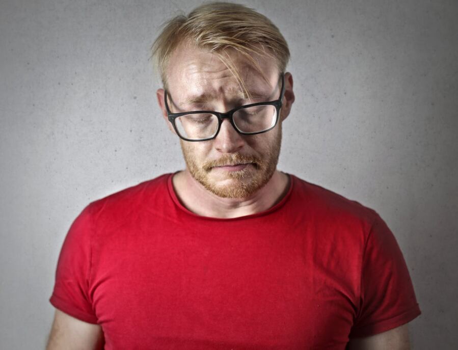 man looking disappointed