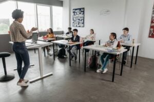 teacher in classroom