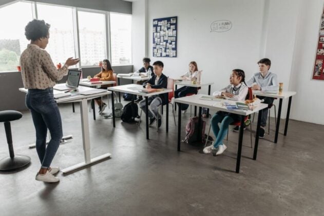 teacher in classroom
