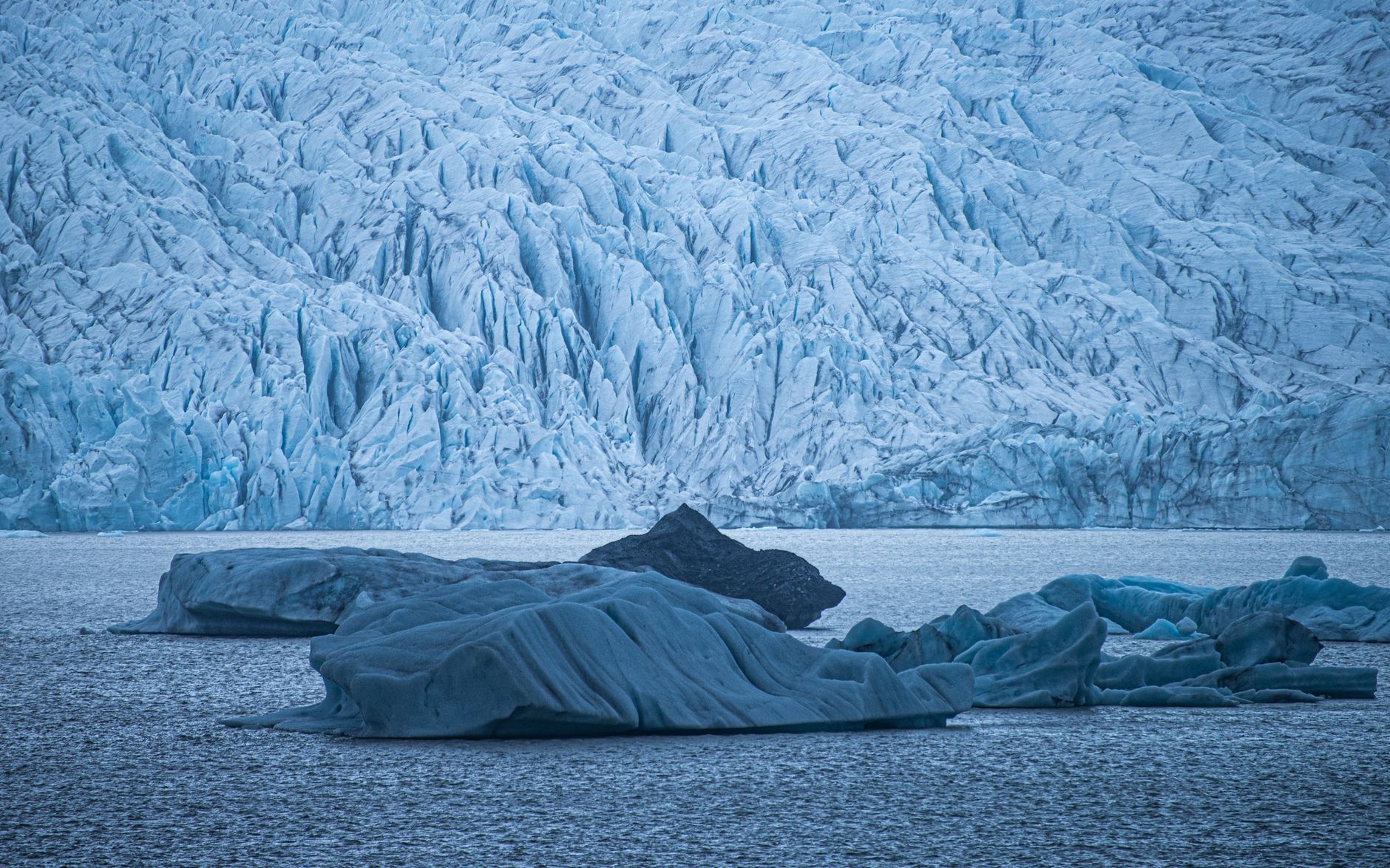 Representative image of a glacier and ocean water