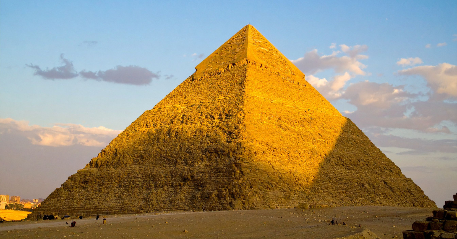 Great Pyramid of Giza in golden light