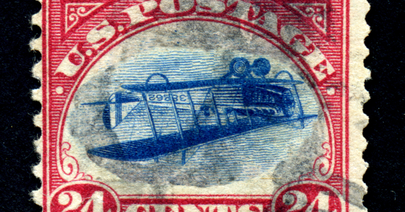 A Washington clerk paid $24 for 100 new airmail stamps in 1918 and realized every airplane on the sheet was upside down — no other misprinted sheet ever reached the public, and one of those 24-cent stamps later sold for $2 million